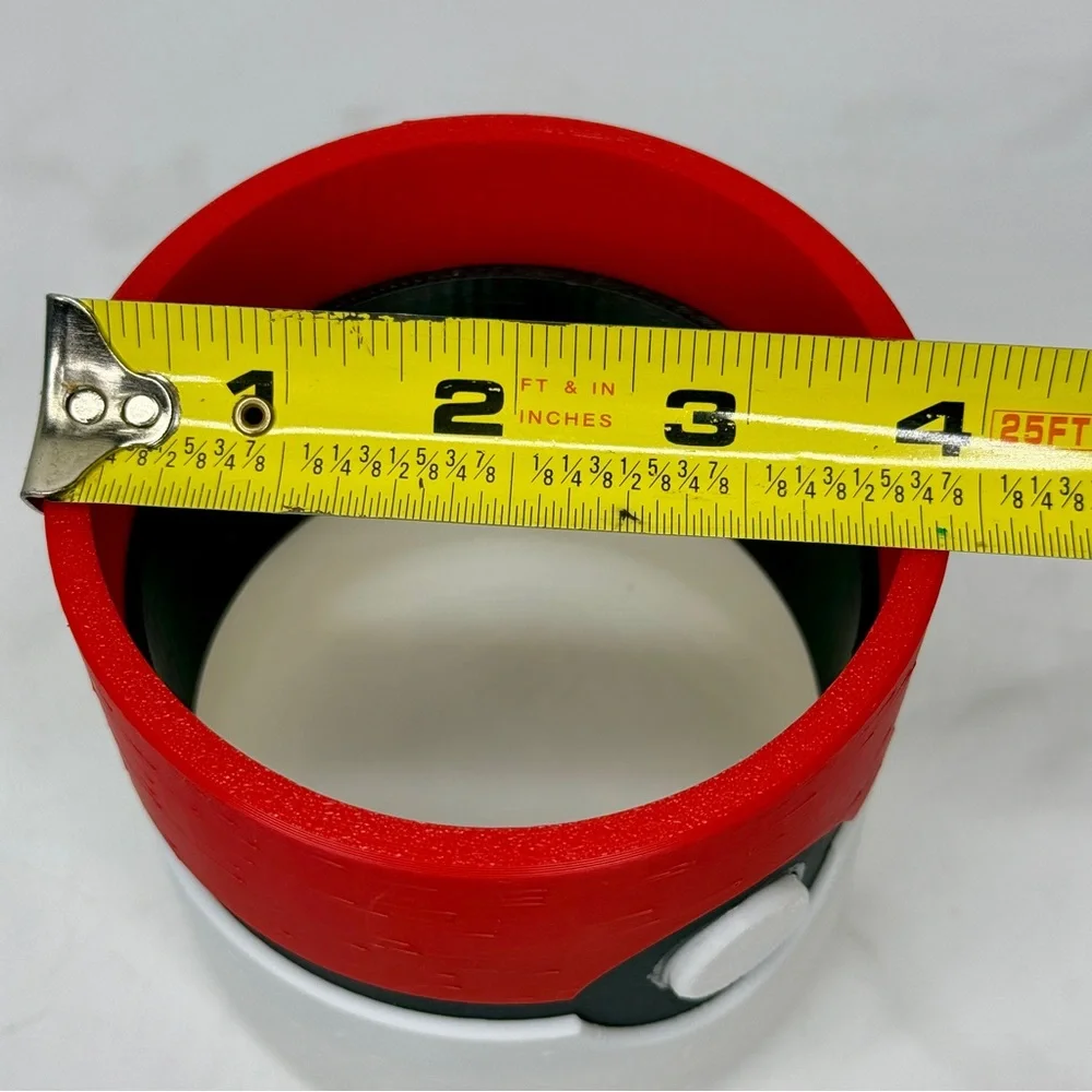 Pokeball Inspired 3D Printed Planter - Succulent Pot - Gamer Desk Decor Gift 4” - Picture 10 of 11